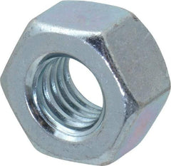 Value Collection - 7/16-14 UNC Steel Right Hand Heavy Hex Nut - 3/4" Across Flats, 0.4219" High, Zinc-Plated Finish - Top Tool & Supply