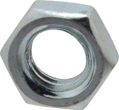 Value Collection - 3/8-16 UNC Steel Right Hand Hex Jam Nut - 9/16" Across Flats, 0.2188" High, Zinc-Plated Finish - Top Tool & Supply