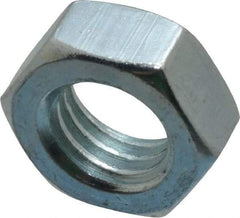 Value Collection - 1/2-13 UNC Steel Right Hand Hex Jam Nut - 3/4" Across Flats, 5/16" High, Zinc-Plated Finish - Top Tool & Supply