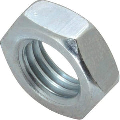 Value Collection - 3/4-10 UNC Steel Right Hand Hex Jam Nut - 1-1/8" Across Flats, 0.4219" High, Zinc-Plated Finish - Top Tool & Supply