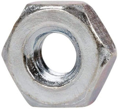 Value Collection - 7/16-20 UNF Steel Right Hand Hex Jam Nut - 11/16" Across Flats, 1/4" High, Zinc-Plated Finish - Top Tool & Supply