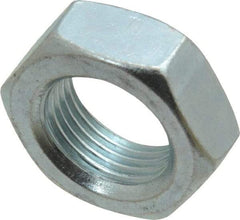 Value Collection - 3/4-16 UNF Steel Right Hand Hex Jam Nut - 1-1/8" Across Flats, 0.4219" High, Zinc-Plated Finish - Top Tool & Supply