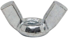 Value Collection - #10-24 UNC, Zinc Plated, Steel Standard Wing Nut - 0.91" Wing Span, 0.47" Wing Span - Top Tool & Supply