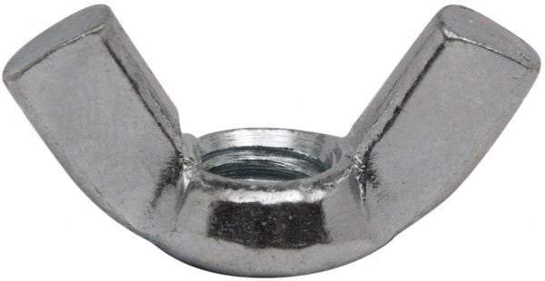 Value Collection - 5/16-18 UNC, Zinc Plated, Steel Standard Wing Nut - 1-1/4" Wing Span, 0.66" Wing Span - Top Tool & Supply