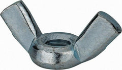 Value Collection - 7/16-14 UNC, Zinc Plated, Steel Standard Wing Nut - 1.94" Wing Span, 1" Wing Span - Top Tool & Supply