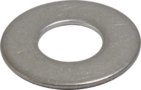 Value Collection - 1/2" Screw, Grade 18-8 Stainless Steel Standard Flat Washer - 17/32" ID x 1-1/16" OD, 0.095" Thick - Top Tool & Supply