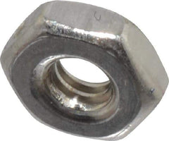 Value Collection - #2-56 UNC Stainless Steel Right Hand Machine Screw Hex Nut - 3/16" Across Flats, 1/16" High, Uncoated - Top Tool & Supply