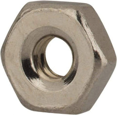 Value Collection - #4-40 UNC Stainless Steel Right Hand Machine Screw Hex Nut - 1/4" Across Flats, 3/32" High, Uncoated - Top Tool & Supply