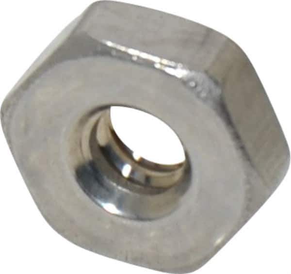 Value Collection - #6-32 UNC Stainless Steel Right Hand Machine Screw Hex Nut - 5/16" Across Flats, 7/64" High, Uncoated - Top Tool & Supply