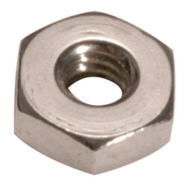 Made in USA - #4-40 UN Steel Right Hand Machine Screw Hex Nut - 1/4" Across Flats, 0.098" High, Cadmium-Plated Finish - Top Tool & Supply