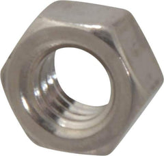 Value Collection - 5/16-18 UNC Stainless Steel Right Hand Hex Nut - 1/2" Across Flats, 17/64" High, Uncoated - Top Tool & Supply