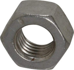 Value Collection - 5/16-24 UNF Stainless Steel Right Hand Hex Nut - 1/2" Across Flats, 17/64" High, Uncoated - Top Tool & Supply