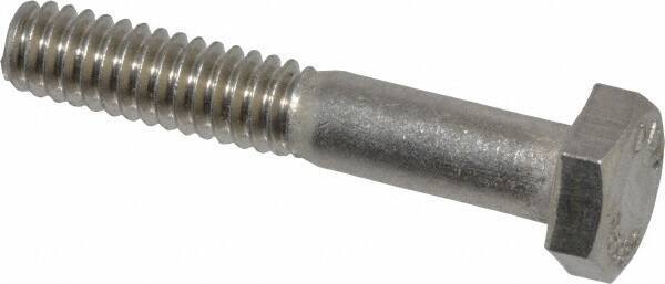 Value Collection - 1/4-20 UNC, 1-1/2" Length Under Head Hex Head Cap Screw - Grade 18-8 Stainless Steel, 7/16" Hex - Top Tool & Supply