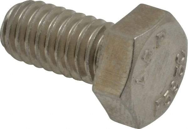 Value Collection - 5/16-18 UNC, 5/8" Length Under Head Hex Head Cap Screw - Grade 18-8 Stainless Steel, 1/2" Hex - Top Tool & Supply