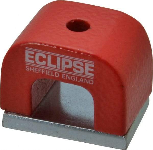 Eclipse - 1 Hole, 3/16" Hole Diam, 51/64" Overall Width, 1-3/16" Deep, 51/64" High, Alnico Power Magnets - 0.3" Pole Width, 550°C Max Operating Temp, Grade 5 Alnico - Top Tool & Supply