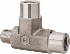 Ham-Let - 1/8" Grade 316 Stainless Steel Pipe Street Tee - MNPT x FNPT x FNPT End Connections, 6,100 psi - Top Tool & Supply