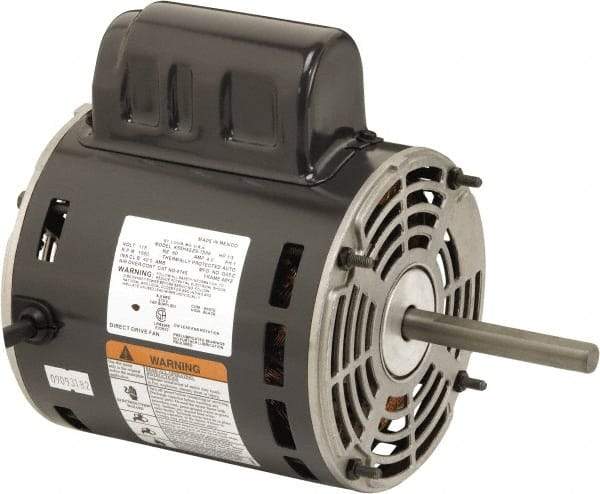 US Motors - 1/3 hp, ODP Enclosure, Auto Thermal Protection, 1,650 RPM, 115 Volt, 60 Hz, Industrial Electric AC/DC Motor - Size 48 Frame, Stud Mount, 1 Speed, Ball Bearings, 4.0 Full Load Amps, B Class Insulation, CW Lead End - Top Tool & Supply