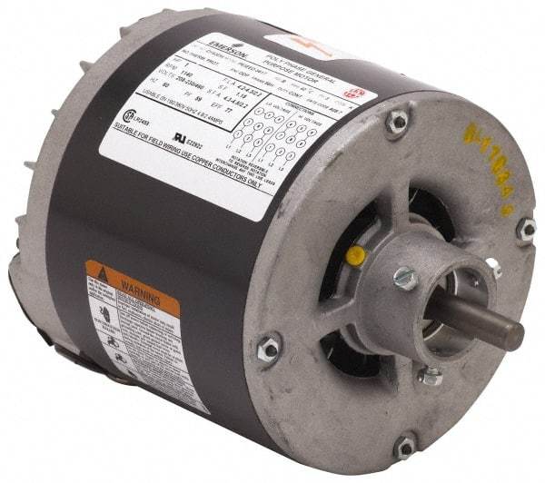 US Motors - 1/3 hp, TEFC Enclosure, Auto Thermal Protection, 1,725 RPM, 115 Volt, 60 Hz, Industrial Electric AC/DC Motor - Size 56 Frame, Hub Mount, 1 Speed, Ball Bearings, 6.8 Full Load Amps, B Class Insulation, CCW Drive End - Top Tool & Supply