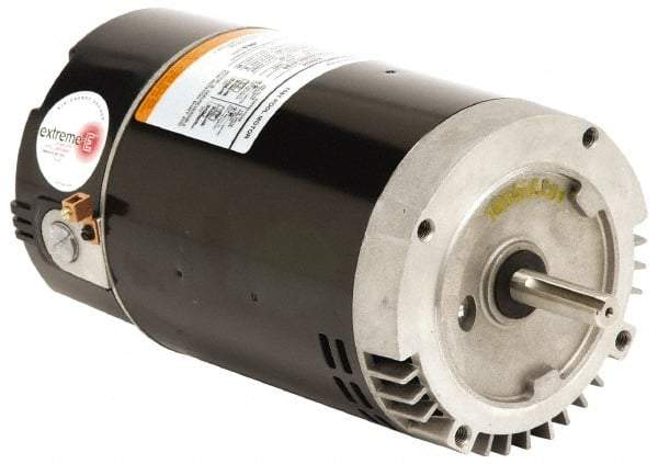 US Motors - 1.5 hp, ODP Enclosure, Auto Thermal Protection, 3,450 RPM, 115/230 Volt, 60 Hz, Industrial Electric AC/DC Motor - C-Face Mount, 1 Speed, Ball Bearings, B Class Insulation, CW Lead End - Top Tool & Supply