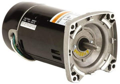 US Motors - 1/2 hp, ODP Enclosure, Auto Thermal Protection, 3,450 RPM, 208-230/115 Volt, 60 Hz, Industrial Electric AC/DC Motor - Size 56 Frame, C-Face Mount, 1 Speed, Ball Bearings, B Class Insulation, CCW Drive End - Top Tool & Supply