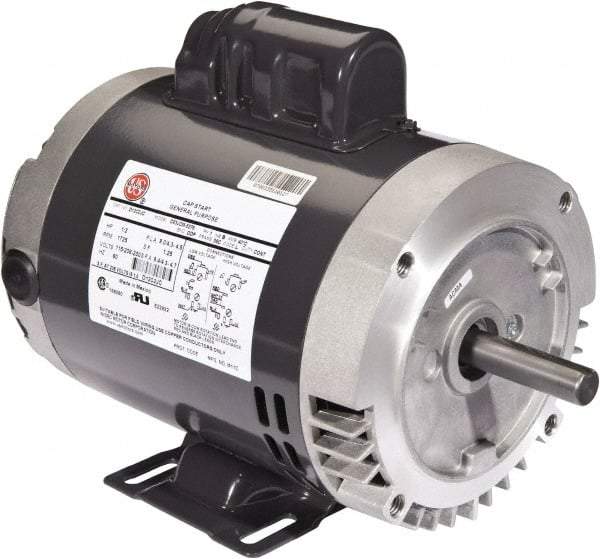 US Motors - 1 hp, ODP Enclosure, Auto Thermal Protection, 1,725 RPM, 115/208-230 Volt, 60 Hz, Industrial Electric AC/DC Motor - Size 56 Frame, J-Face/Base Mount, 1 Speed, Ball Bearings, 15.2/7.7-7.6 Full Load Amps, B Class Insulation, CCW Drive End - Top Tool & Supply