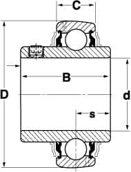 SKF - Insert Bearings; Type.: Insert Bearing ; Inside Diameter (Inch): 1-5/16 ; Outside Diameter (Decimal Inch): 2.8346 ; Overall Length (Decimal Inch): 1.6880 ; Overall Width (Decimal Inch): 1.6880 ; Race Width: 0.7480 (Decimal Inch) - Exact Industrial Supply