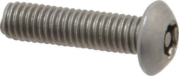 Value Collection - #10-32 UNF Pin In Torx Drive, Button Screw - Grade 18-8 Stainless Steel, Uncoated, 3/4" Length Under Head - Top Tool & Supply