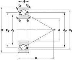 SKF - Radial Ball Bearings; Type: Angular Contact ; Style: Open ; Bore Diameter (mm): 70.00 ; Outside Diameter (mm): 110.00 ; Width (mm): 40.00 ; Flange Type: Without Flange - Exact Industrial Supply