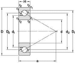 SKF - Radial Ball Bearings Type: Angular Contact Style: Open - Top Tool & Supply