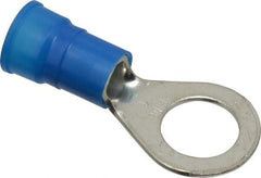 3M - 6-6 AWG Partially Insulated Crimp Connection Circular Ring Terminal - 1/2" Stud, Copper Contact - Top Tool & Supply