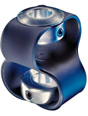 Huco - 1/2" Max Bore Diam, Flexible Flex P Double Loop Coupling - 48mm OD, Polyurethane - Top Tool & Supply