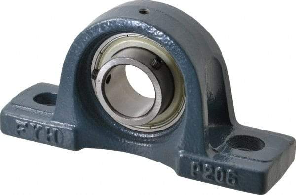 Value Collection - 6-3/16" OALBall Bearing Pillow Block - Cast Iron - Top Tool & Supply