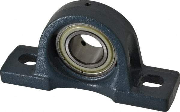 Value Collection - 6-3/16" OALBall Bearing Pillow Block - Cast Iron - Top Tool & Supply