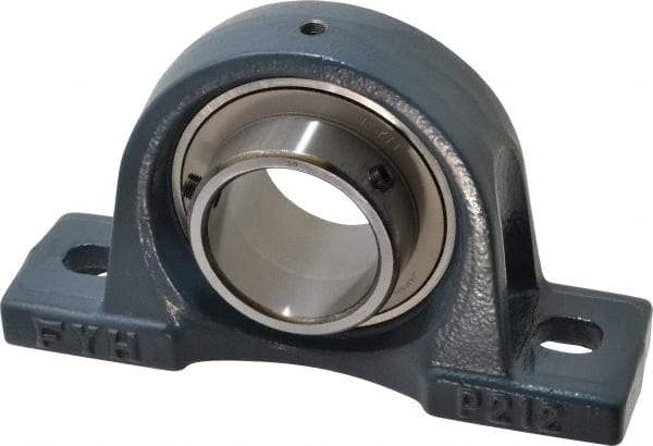 Value Collection - 9-1/2" OALBall Bearing Pillow Block - Cast Iron - Top Tool & Supply