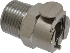 CPC Colder Products - 3/8 NPT Brass, Quick Disconnect, Valved Coupling Body - 250 Max psi, -40 to 180°F, 1.14" OAL x 0.89" Overall Height, Chrome Plated - Top Tool & Supply