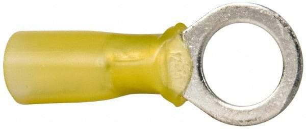 3M - 12-10 AWG Partially Insulated Crimp Connection Circular Ring Terminal - 3/8" Stud, Copper Contact - Top Tool & Supply