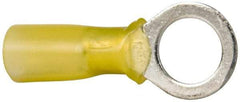 3M - 12-10 AWG Partially Insulated Crimp Connection Circular Ring Terminal - 3/8" Stud, Copper Contact - Top Tool & Supply