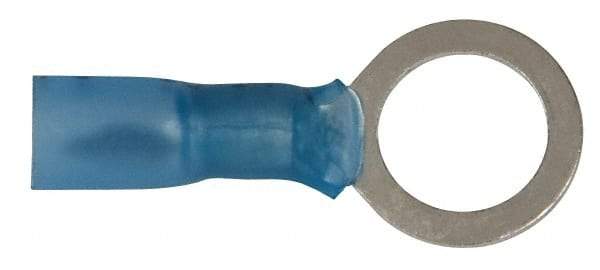 3M - 16-14 AWG Partially Insulated Crimp Connection Circular Ring Terminal - 3/8" Stud, Copper Contact - Top Tool & Supply