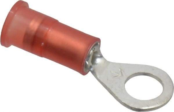 3M - 22-18 AWG Partially Insulated Crimp Connection Circular Ring Terminal - #10 Stud, Copper Contact - Top Tool & Supply