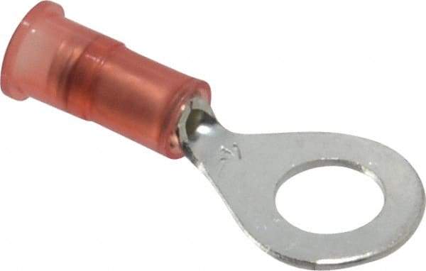 3M - 22-18 AWG Partially Insulated Crimp Connection Circular Ring Terminal - 1/4" Stud, Copper Contact - Top Tool & Supply