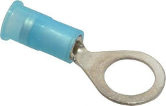 3M - 16-14 AWG Partially Insulated Crimp Connection Circular Ring Terminal - 5/16" Stud, Copper Contact - Top Tool & Supply