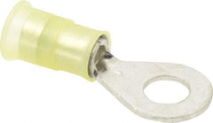 3M - 12-10 AWG Partially Insulated Crimp Connection Circular Ring Terminal - 1/4" Stud, Copper Contact - Top Tool & Supply