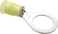 3M - 12-10 AWG Partially Insulated Crimp Connection Circular Ring Terminal - 1/2" Stud, Copper Contact - Top Tool & Supply