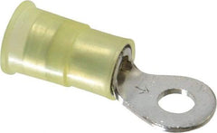 3M - 12-10 AWG Partially Insulated Crimp Connection Circular Ring Terminal - #8 Stud, Copper Contact - Top Tool & Supply