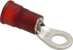 3M - 8-8 AWG Partially Insulated Crimp Connection Circular Ring Terminal - 1/4" Stud, Copper Contact - Top Tool & Supply