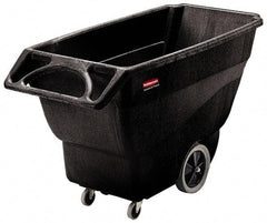 Rubbermaid - 1,000 Lb Load Capacity, 3/4 Cu Yd, Structural Foam Tilt Truck - 30-1/4" Wide x 64-1/2" Long x 38" High, Black - Top Tool & Supply