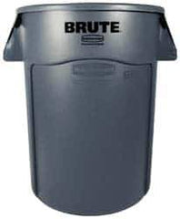 Rubbermaid - 55 Gal Gray Round Trash Can - Polyethylene, None Graphic, 33.2" High, Lid Not Included - Top Tool & Supply