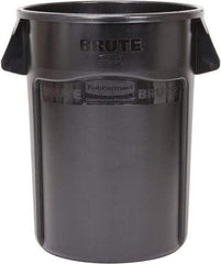 Rubbermaid - 44 Gal Black Round Trash Can - Polyethylene, 31-1/2" High - Top Tool & Supply