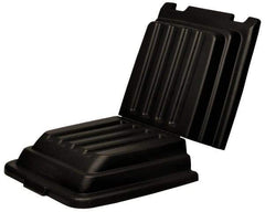 Rubbermaid - 52" Long x 27-7/8" Wide x 9" High, Black Plastic Hinged Lid - Use with Dome Lid Fits 1/2 Cu. Yd. - Top Tool & Supply