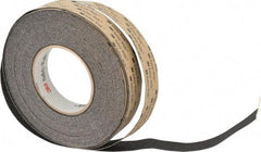 3M - Black Solid Color Anti-Slip Vinyl Tape - 1" Wide x 60' Long, Heavy/High Traffic - Top Tool & Supply